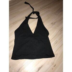 Womens black crop top
